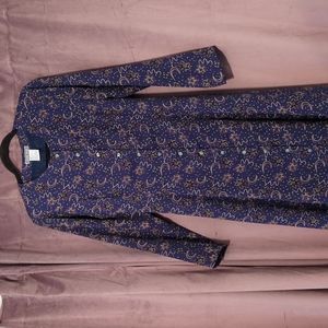 SOLD Vintage EUC Sigrid Olsen celestial button up maxi dress witchy tie back